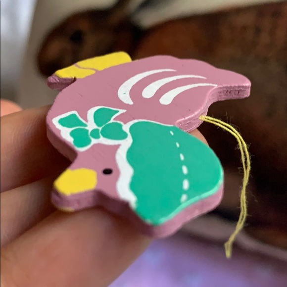 1.5” duck wearing bonet Easter tree ornament Vtg - Picture 8 of 8